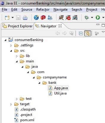 maven project in Eclipse.