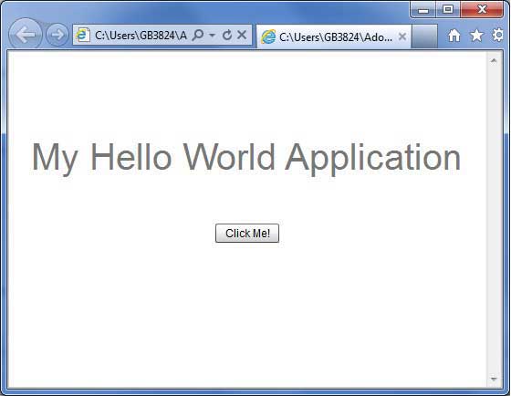 Flex Application Result